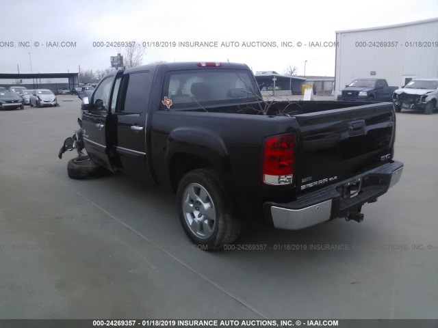 3GTP1VE0XCG169461 - 2012 GMC SIERRA C1500 SLE BLACK photo 3