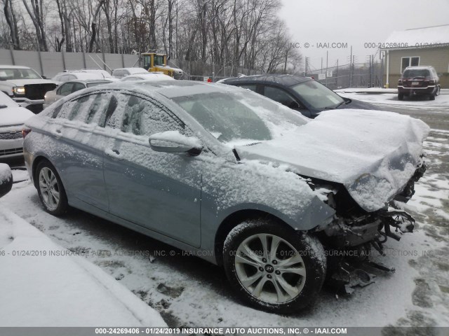 5NPEC4AC4DH557578 - 2013 HYUNDAI SONATA SE/LIMITED Light Blue photo 1