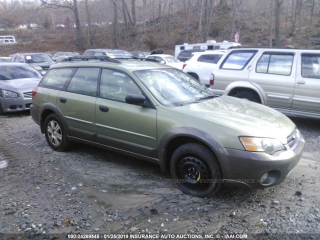 4S4BP61C757393098 - 2005 SUBARU LEGACY OUTBACK 2.5I GREEN photo 1