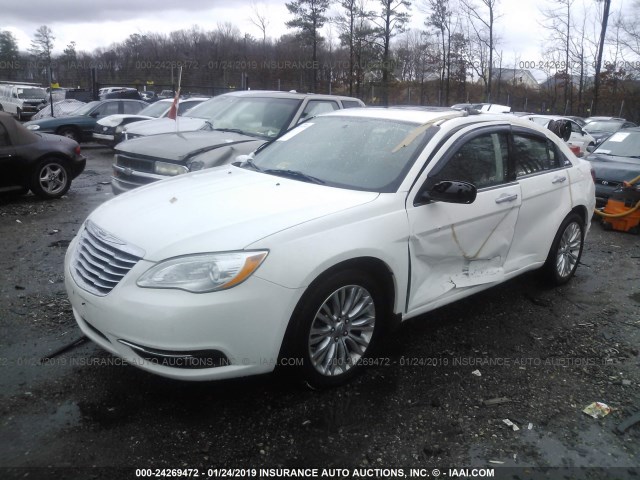 1C3BC2FGXBN520118 - 2011 CHRYSLER 200 LIMITED WHITE photo 2