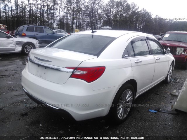 1C3BC2FGXBN520118 - 2011 CHRYSLER 200 LIMITED WHITE photo 4