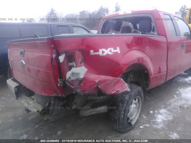 1FTEX1EM8EKD42651 - 2014 FORD F150 SUPER CAB RED photo 6