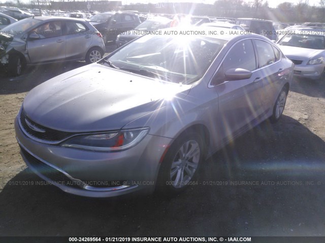 1C3CCCAB9FN502219 - 2015 CHRYSLER 200 LIMITED GRAY photo 2