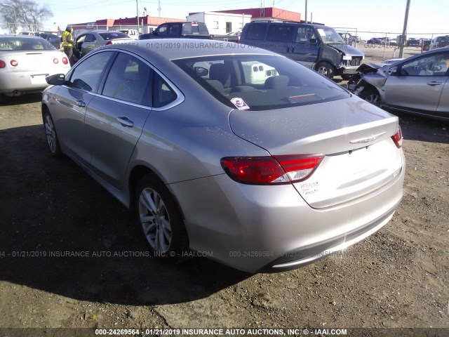 1C3CCCAB9FN502219 - 2015 CHRYSLER 200 LIMITED GRAY photo 3