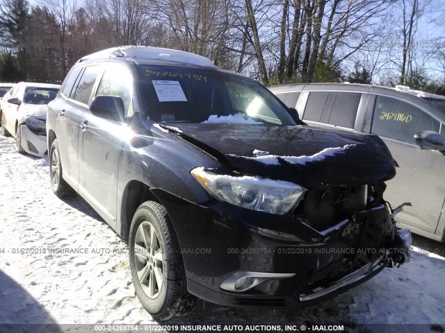 5TDBK3EH8BS078268 - 2011 TOYOTA HIGHLANDER SE Dark Blue photo 1