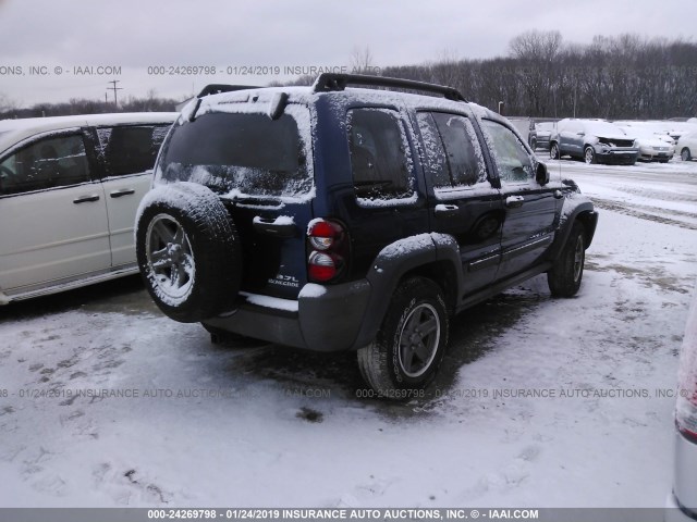 1J4GL38K36W219483 - 2006 JEEP LIBERTY RENEGADE BLUE photo 4