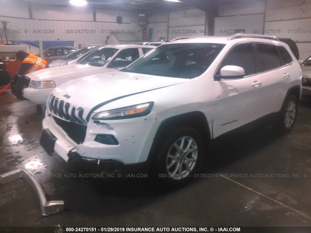 1C4PJLCB2FW683433 - 2015 JEEP CHEROKEE LATITUDE WHITE photo 2