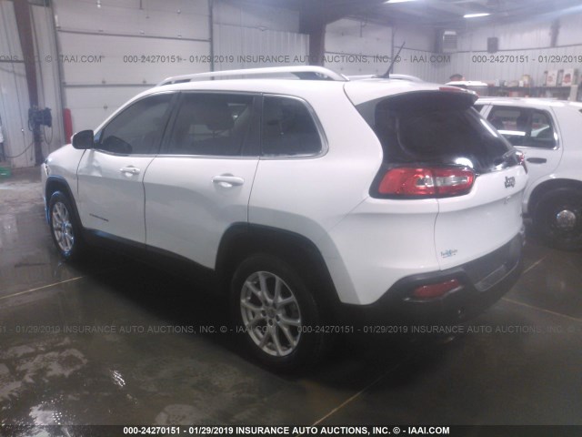 1C4PJLCB2FW683433 - 2015 JEEP CHEROKEE LATITUDE WHITE photo 3