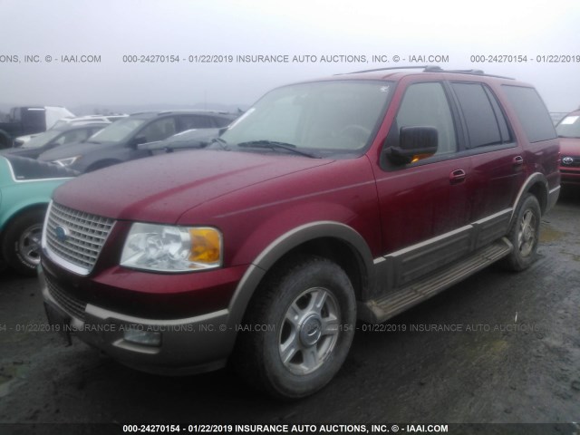 1FMFU18L24LB23270 - 2004 FORD EXPEDITION EDDIE BAUER RED photo 2