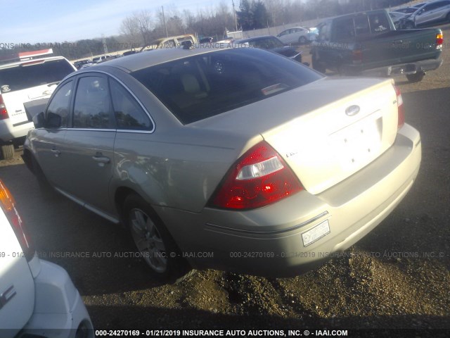 1FAHP24107G129831 - 2007 FORD FIVE HUNDRED SEL BEIGE photo 3