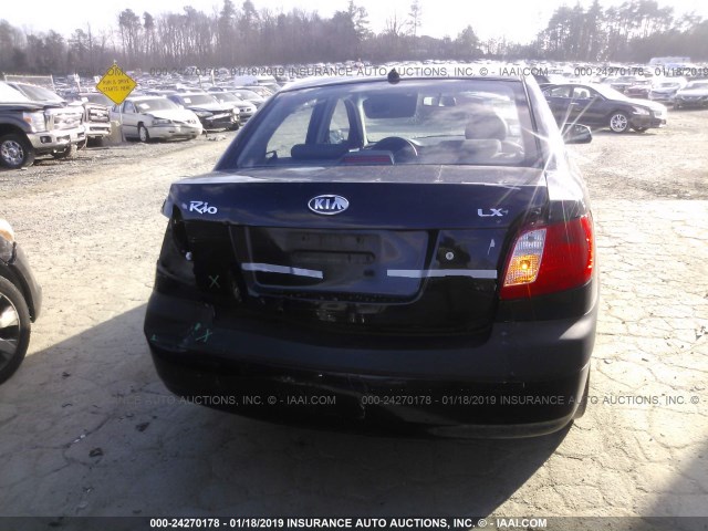 KNADE223096465097 - 2009 KIA RIO LX/SX BLUE photo 6