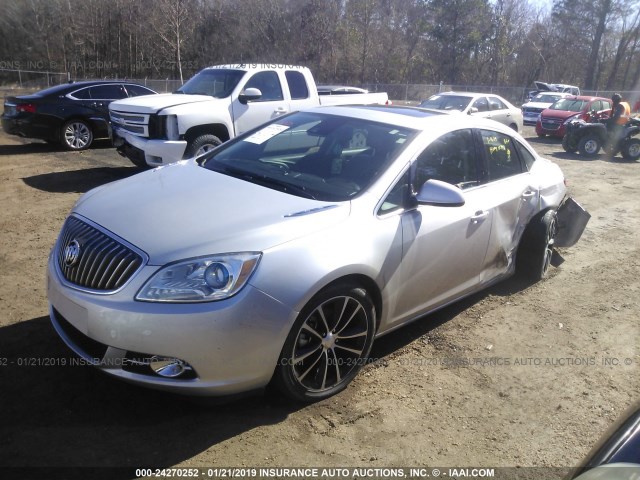 1G4PW5SK3G4180257 - 2016 BUICK VERANO SPORT TOURING SILVER photo 2