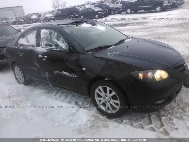 JM1BK123571638927 - 2007 MAZDA 3 S BLACK photo 1