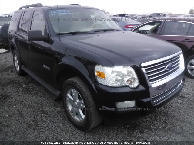 1FMEU63E77UA71375 - 2007 FORD EXPLORER XLT BLACK photo 1