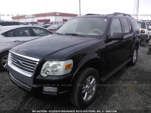 1FMEU63E77UA71375 - 2007 FORD EXPLORER XLT BLACK photo 2