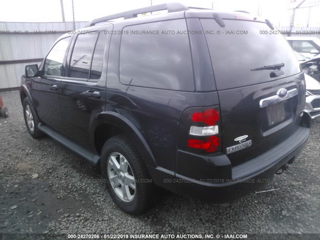 1FMEU63E77UA71375 - 2007 FORD EXPLORER XLT BLACK photo 3