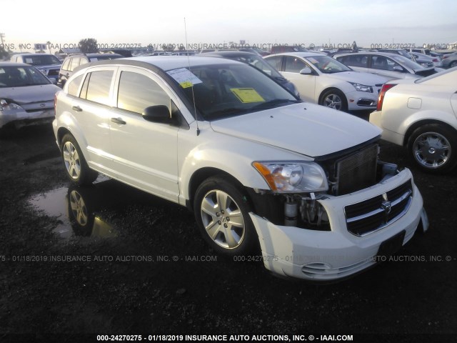 1B3HB48B27D115570 - 2007 DODGE CALIBER SXT WHITE photo 1