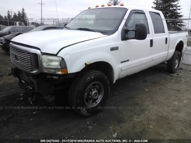 1FTSW31F62ED47642 - 2002 FORD F350 SRW SUPER DUTY WHITE photo 2