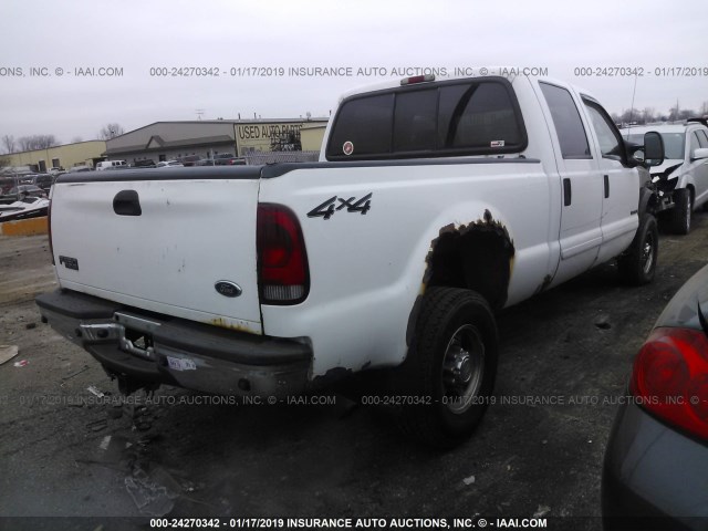 1FTSW31F62ED47642 - 2002 FORD F350 SRW SUPER DUTY WHITE photo 4