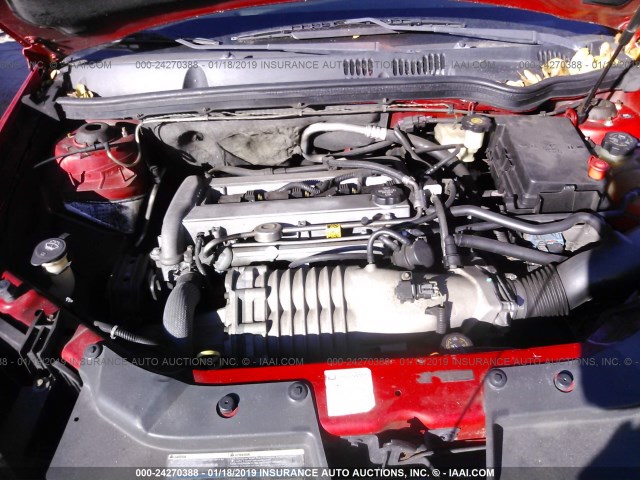 1G1AP14P467731777 - 2006 CHEVROLET COBALT SS SUPERCHARGED RED photo 10