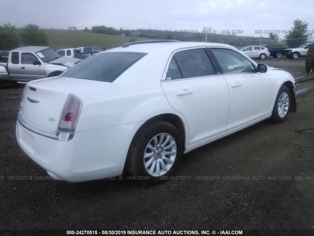 2C3CCAAG9EH382624 - 2014 CHRYSLER 300 WHITE photo 4