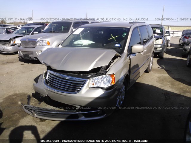 2C4RC1BG2ER279947 - 2014 CHRYSLER TOWN & COUNTRY TOURING GOLD photo 2