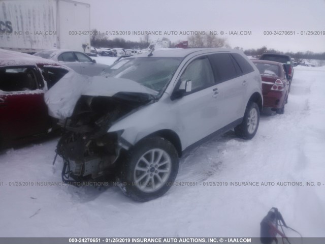 2FMDK3JC9ABA94493 - 2010 FORD EDGE SEL SILVER photo 2