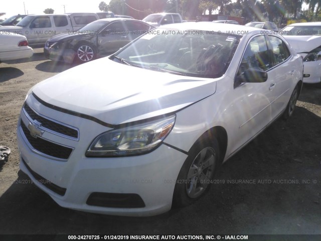 1G11B5SA4DF355489 - 2013 CHEVROLET MALIBU LS WHITE photo 2