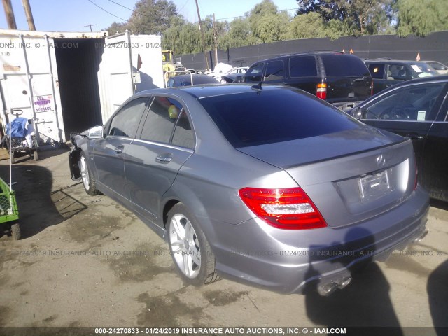 WDDGF4HB4CR223433 - 2012 MERCEDES-BENZ C 250 GRAY photo 3