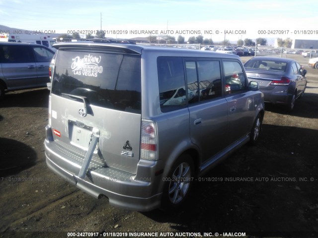 JTLKT324350172052 - 2005 TOYOTA SCION XB GRAY photo 4