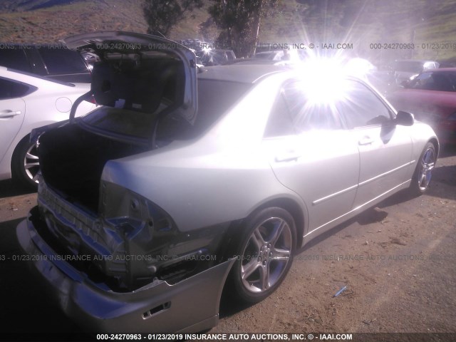 JTHBD182710017483 - 2001 LEXUS IS 300 SILVER photo 4