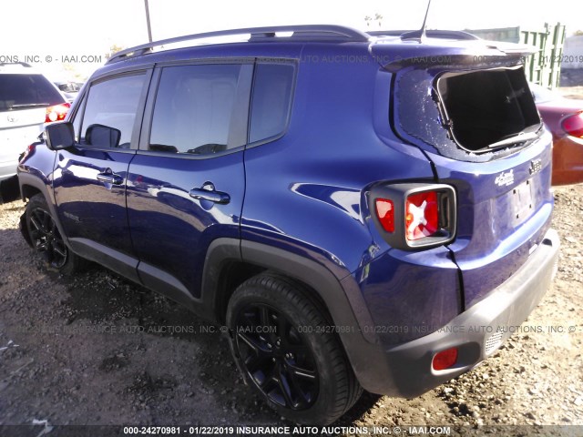 ZACCJABB5JPH43909 - 2018 JEEP RENEGADE LATITUDE BLUE photo 3