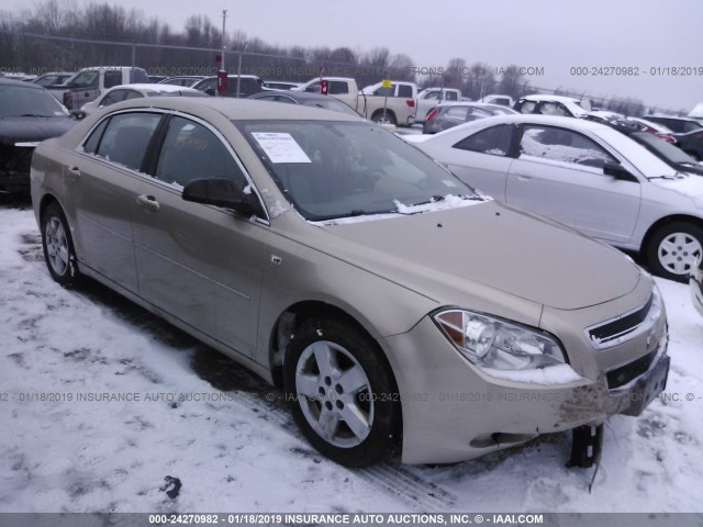1G1ZG57B18F280911 - 2008 CHEVROLET MALIBU LS GOLD photo 1