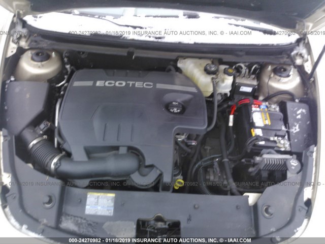 1G1ZG57B18F280911 - 2008 CHEVROLET MALIBU LS GOLD photo 10