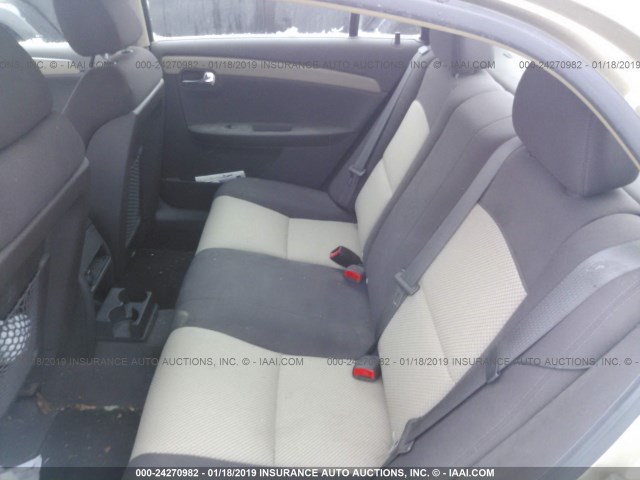 1G1ZG57B18F280911 - 2008 CHEVROLET MALIBU LS GOLD photo 8