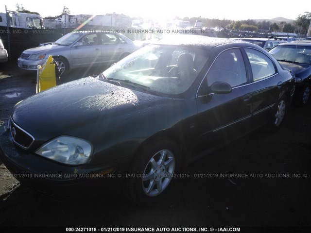 1MEFM53S3YA643424 - 2000 MERCURY SABLE LS GREEN photo 2