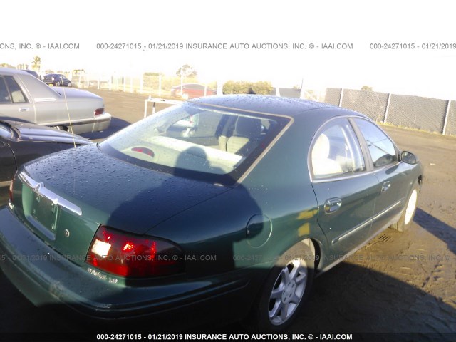 1MEFM53S3YA643424 - 2000 MERCURY SABLE LS GREEN photo 4