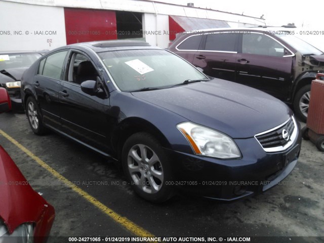 1N4BA41E18C821003 - 2008 NISSAN MAXIMA SE/SL BLUE photo 1