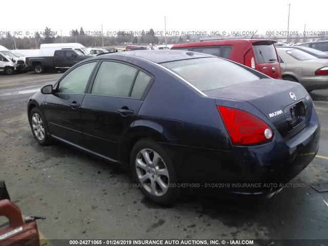 1N4BA41E18C821003 - 2008 NISSAN MAXIMA SE/SL BLUE photo 3