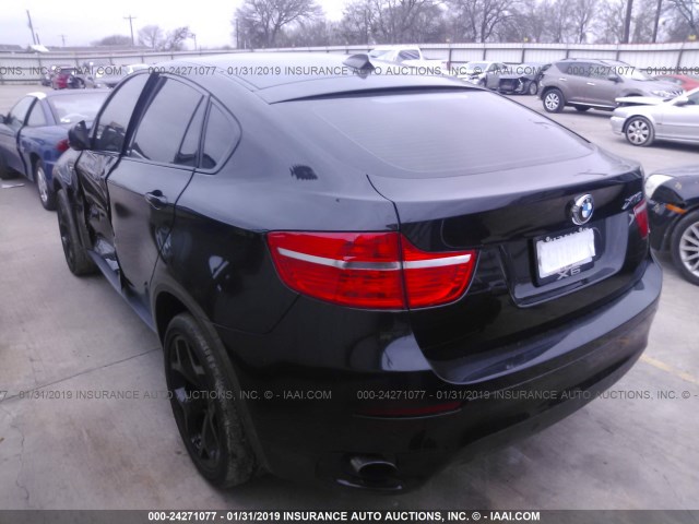 5UXFG2C5XBLX09267 - 2011 BMW X6 XDRIVE35I BLACK photo 3