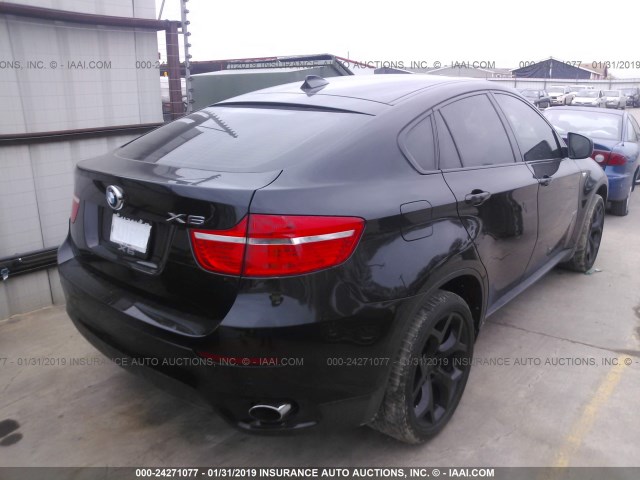 5UXFG2C5XBLX09267 - 2011 BMW X6 XDRIVE35I BLACK photo 4