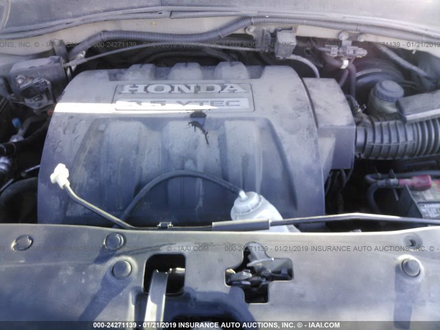 2HKYF18486H524961 - 2006 HONDA PILOT EX GOLD photo 10