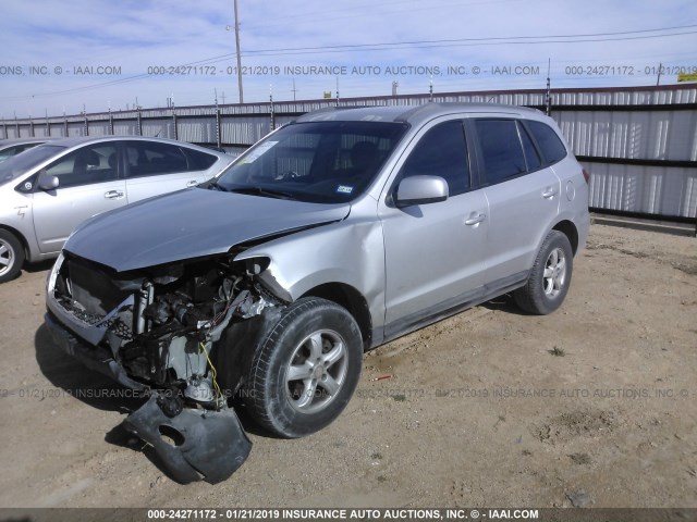 5NMSG13D18H164958 - 2008 HYUNDAI SANTA FE GLS SILVER photo 2