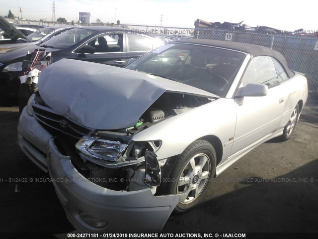 2T1FF28P31C523705 - 2001 TOYOTA CAMRY SOLARA SE/SLE SILVER photo 2