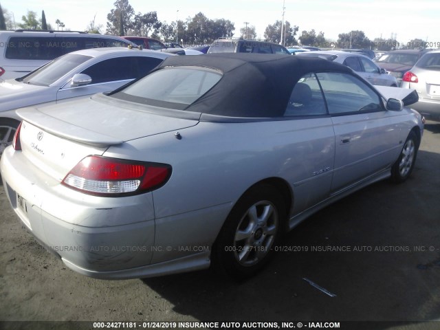 2T1FF28P31C523705 - 2001 TOYOTA CAMRY SOLARA SE/SLE SILVER photo 4