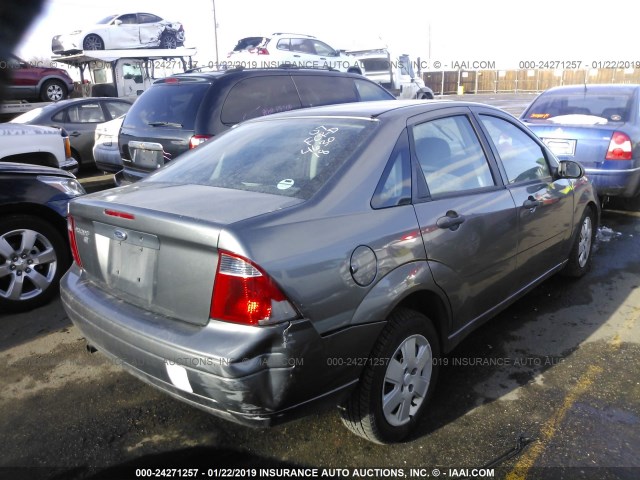1FAFP34N57W155489 - 2007 FORD FOCUS ZX4/S/SE/SES ნაცრისფერი ფოტო 4