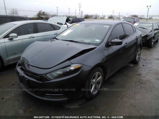 1C3CDFBB1FD315124 - 2015 DODGE DART SXT GRAY photo 2