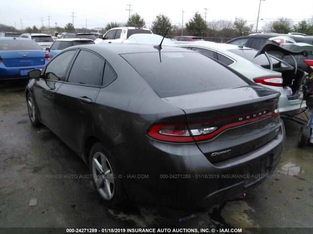 1C3CDFBB1FD315124 - 2015 DODGE DART SXT GRAY photo 3