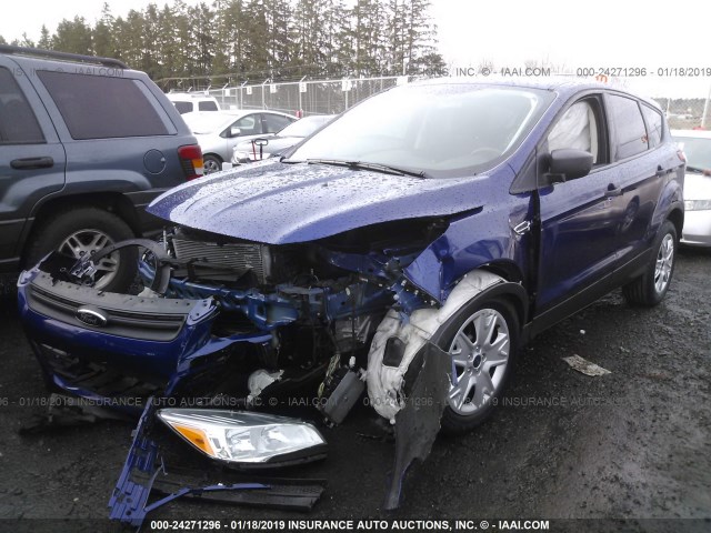 1FMCU0F78EUD09569 - 2014 FORD ESCAPE S BLUE photo 2