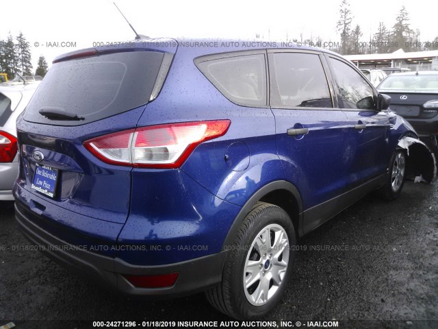 1FMCU0F78EUD09569 - 2014 FORD ESCAPE S BLUE photo 4